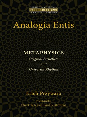 cover image of Analogia Entis